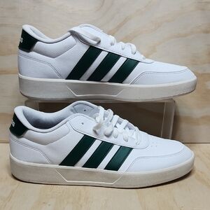 Adidas Breaknet 3.0 White Green Sneakers Men 12 Athletic Shoe Walking Running